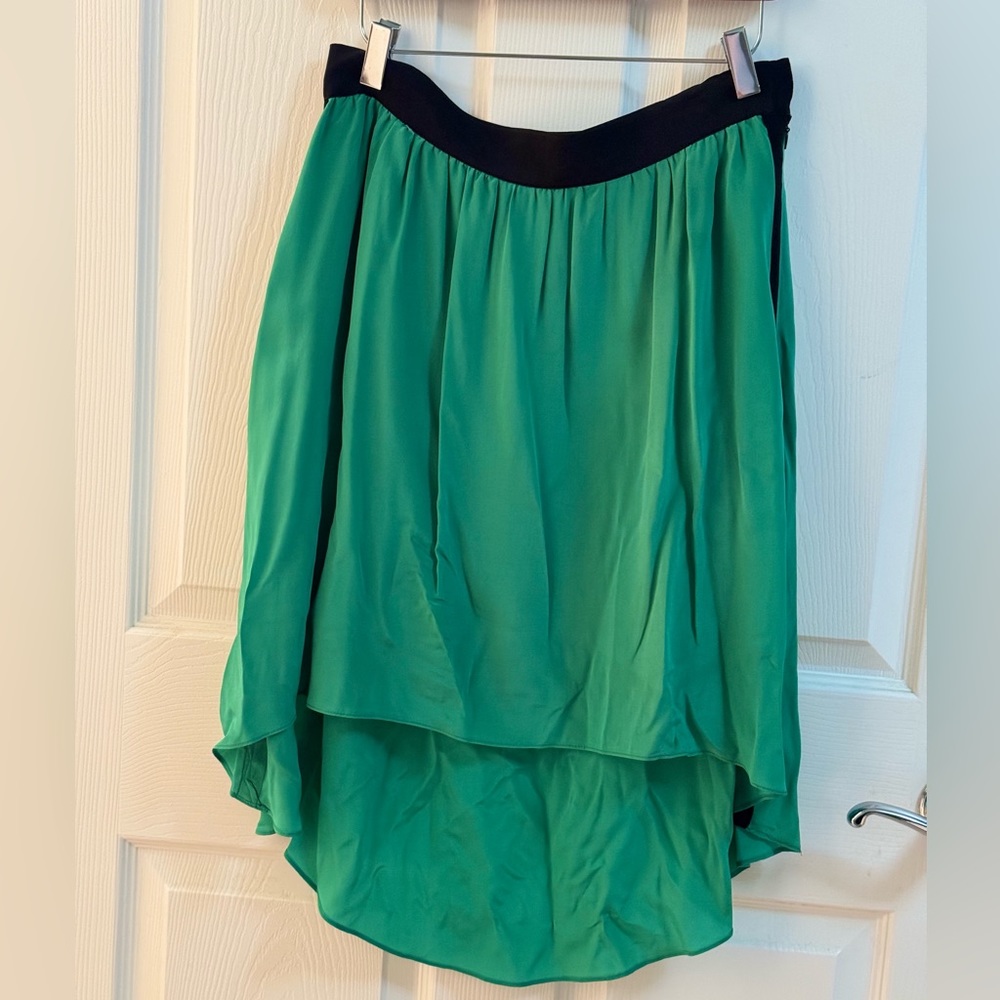 The Que Cher Qu high-low Midi Silk Skirt